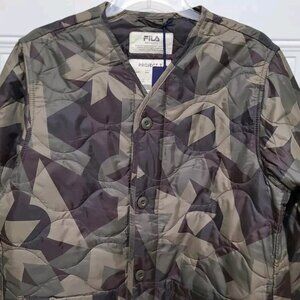 NWT New BTS X Fila Jacket Men Medium Project 7 Quilted Korea Military Camo Kpop